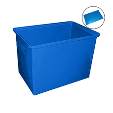 322L Blue Plastic Poly Tank Container + Lid