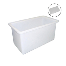 322L White Plastic Poly Tank Container + Lid