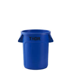 60L Thor Round Plastic Bin - Blue