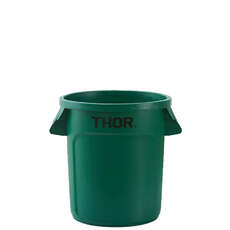60L Thor Commercial Round Plastic Bin - Green