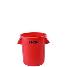 38L Thor Round Plastic Bin - Red