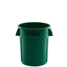 75L Thor Commercial Round Plastic Bin - Green