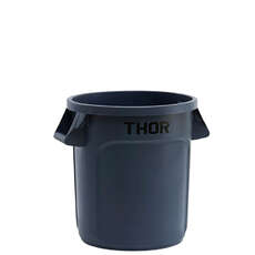 75L Thor Commercial Round Plastic Bin - Grey