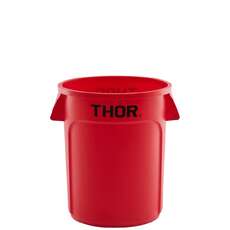 75L Thor Commercial Round Plastic Bin - Red