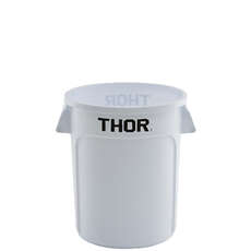 75L Thor Commercial Round Plastic Bin - White