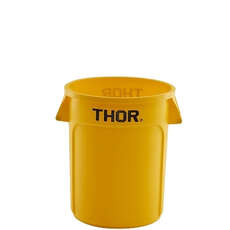 75L Thor Commercial Round Plastic Bin - Yellow