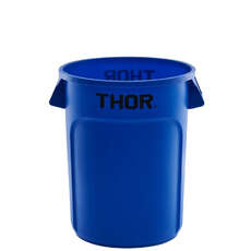 121L Thor Round Plastic Bin - Blue