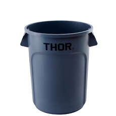 121L Thor Commercial Round Plastic Bin - Grey