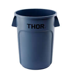 166L Thor Commercial Round Plastic Bin - Grey