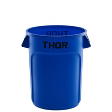 208L Thor Commercial Round Plastic Bin - Blue