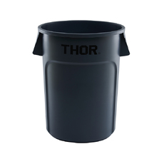 208L Thor Commercial Round Plastic Bin - Grey