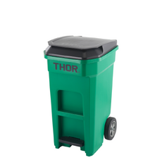 120L THOR Step-On Rollout Bin - Green