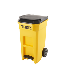 120L THOR Step-On Rollout Bin - Yellow