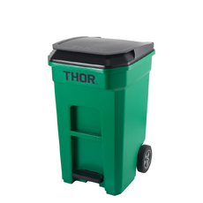 190L THOR Step-On Rollout Bin - Green