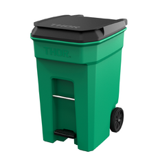 360L THOR Step-On Pedal Wheelie Bin - Green