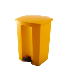 68L Step-On Commercial Waste Bin - Yellow