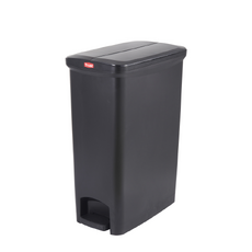 50L Svelte Step-On Commercial Pedal Waste Bin - Black