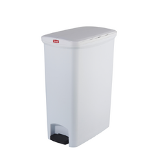 50L Svelte Step-On Commercial Pedal Waste Bin - White