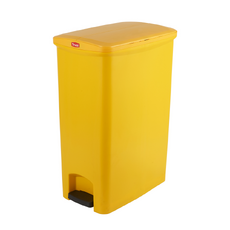 68L Svelte Step-On Commercial Pedal Waste Bin - Yellow