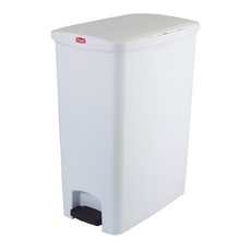 90L Svelte Step-On Commercial Pedal Waste Bin - White