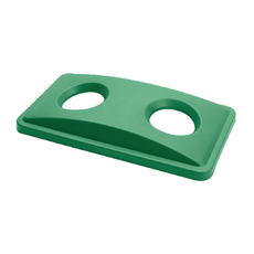Svelte Plastic Bottle and Can Recycling Lid 52.3cm x 28.8cm x 6.7cm - Green