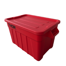 75L Plastic Container Box with Lid - Red