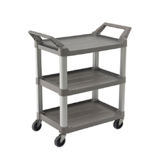 90kg Rated Hi-5 3 Shelf Utility Cart - Platinum