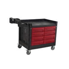 Bitbar Mobile Work Center, 8 Drawer Cabinet 124.5cm x 67cm x 97.2cm - 340kg rated