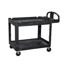 230kg Rated Bitbar 2 Shelf Commercial Trolley Hospitality Cart - Black