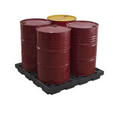 4 Drum Bunded Pallet - Spill Deck - 124.5cm x 124.5cm x 14.0cm
