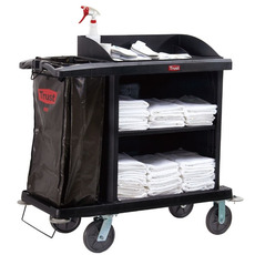 Grandmaid Cruise Housekeeping Commercial Hospitality Cart - Black