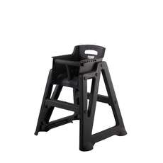 Microban High Chair Flatpack - Black