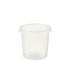 3.8 Litre Round Storage Container - Semi-Clear Polypropylene