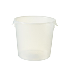 17.0 Litre Round Storage Container - Semi-clear Polypropylene