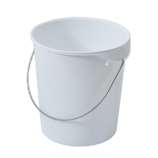 20.8 Litre Round Container with Bail - White