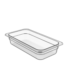 2.5 Litre Cold Food Pan, 1/3 Size, PolyCarbonate, BPA-free