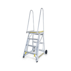 StockMaster Step-thru Access Mobile Ladder - 150Kg Rated