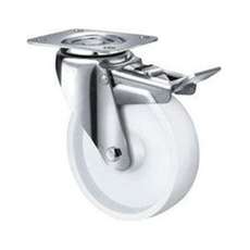 290kg Rated Stainless Steel Nylon - 160mm - Swivel With Brake