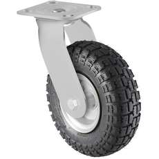 125kg Rated Pneumatic Castor - 200mm - Swivel Plate