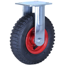 120 Kg Fixed 220mm Black Rubber Pneumatic