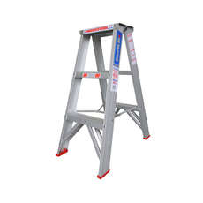 Indalex 120KG 3 Step Double Sided Aluminium Step Ladder