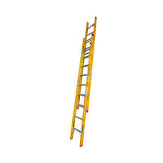 Indalex Fibreglass Extension Ladder - 2.8m to 4.3m - 135kg