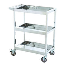 200kg Rated Three Tier Stainless Steel Platform Trolley