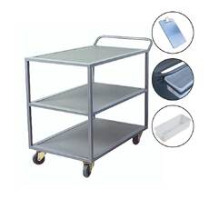 PRO-3-TIER 340kg Trolley + Clipboard + Parts Tray