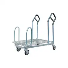 200kg Rated Nesting Flat Deck Cargo Trolley with 4 Handles