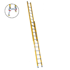 Indalex Fibreglass Extension Ladder + Leveller