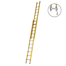 Indalex Fibreglass Extension Ladder + Leveller
