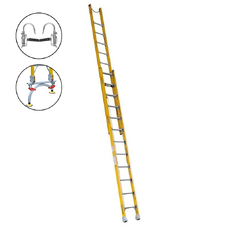 Indalex Fibreglass Extension Ladder + Leveller + V Rung