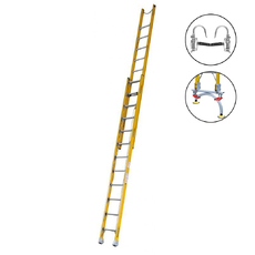Indalex Fibreglass Extension Ladder + Leveller + V Rung