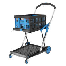 V Cart Folding Trolley With Collapsible Basket